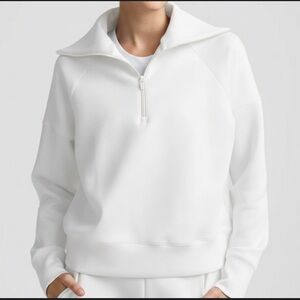 Beyond Yoga Stretch Woven In Stride Half Zip Pullover white size XL